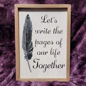 Wooden Wall Decor With Cute Couples Quote